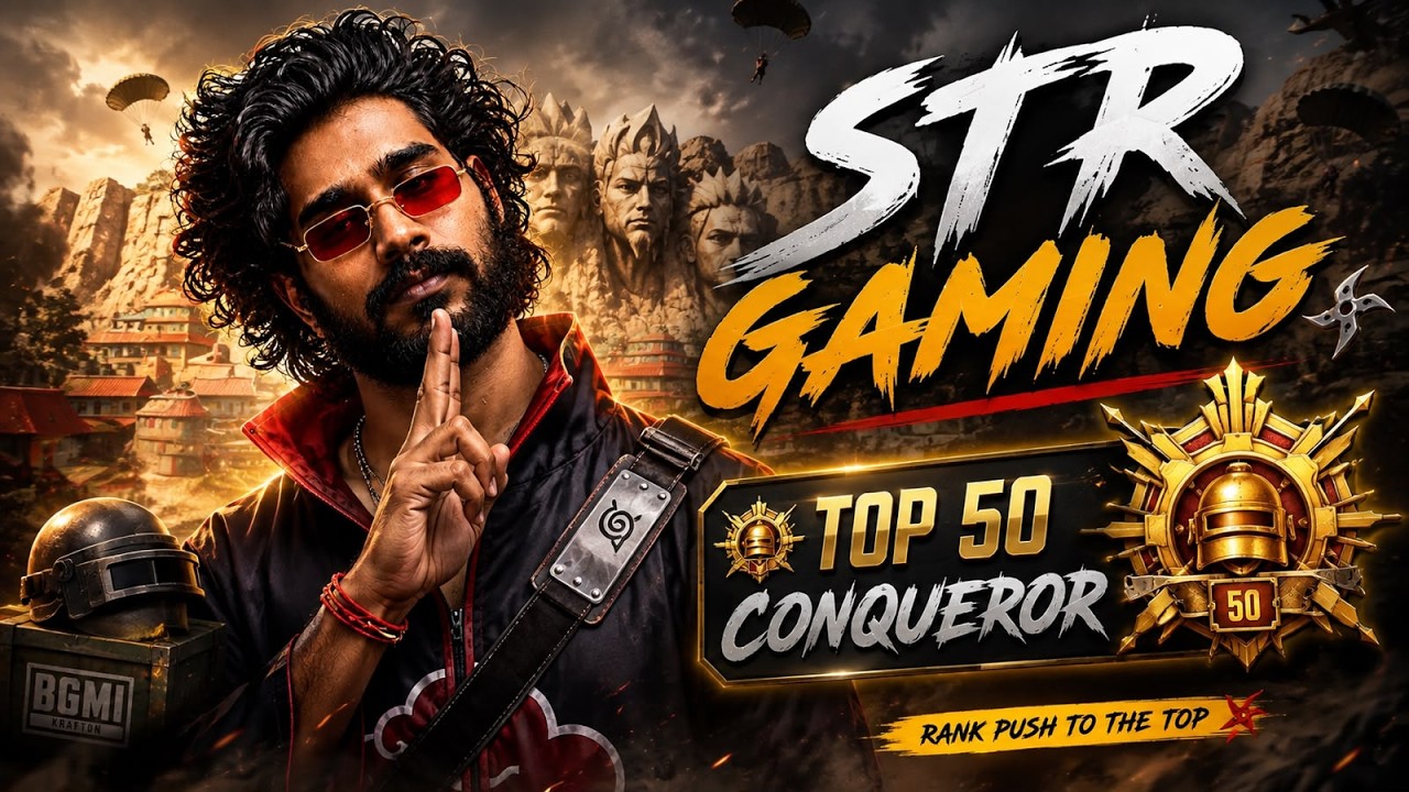 RANK PUSH TO TOP 50 CONQUEROR #BGMI #BGMILive #NarutoUpdate #Conqueror #STRGaming
