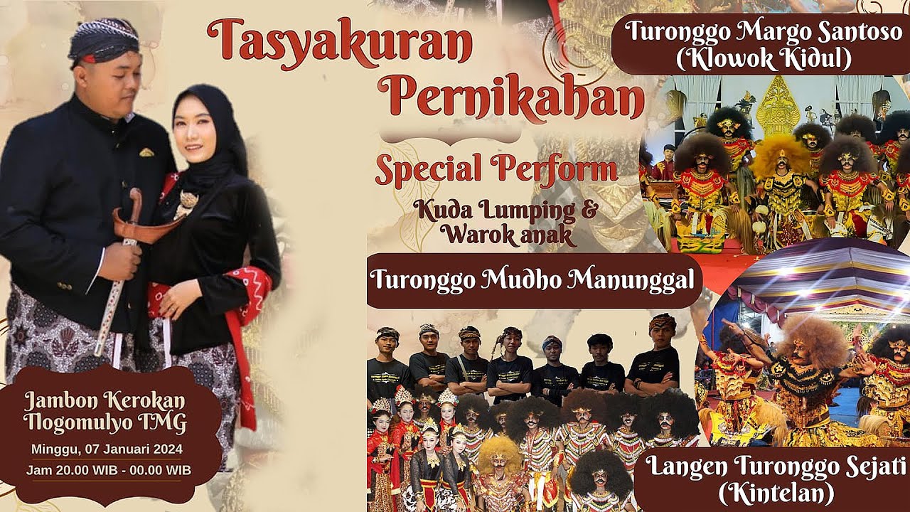 LIVE TURONGGO MARGO SANTOSO ( KLOWOK ), TURONGGO MUDO MANUNGGAL, LANGEN TURONGGO SEJATI. KINTELAN