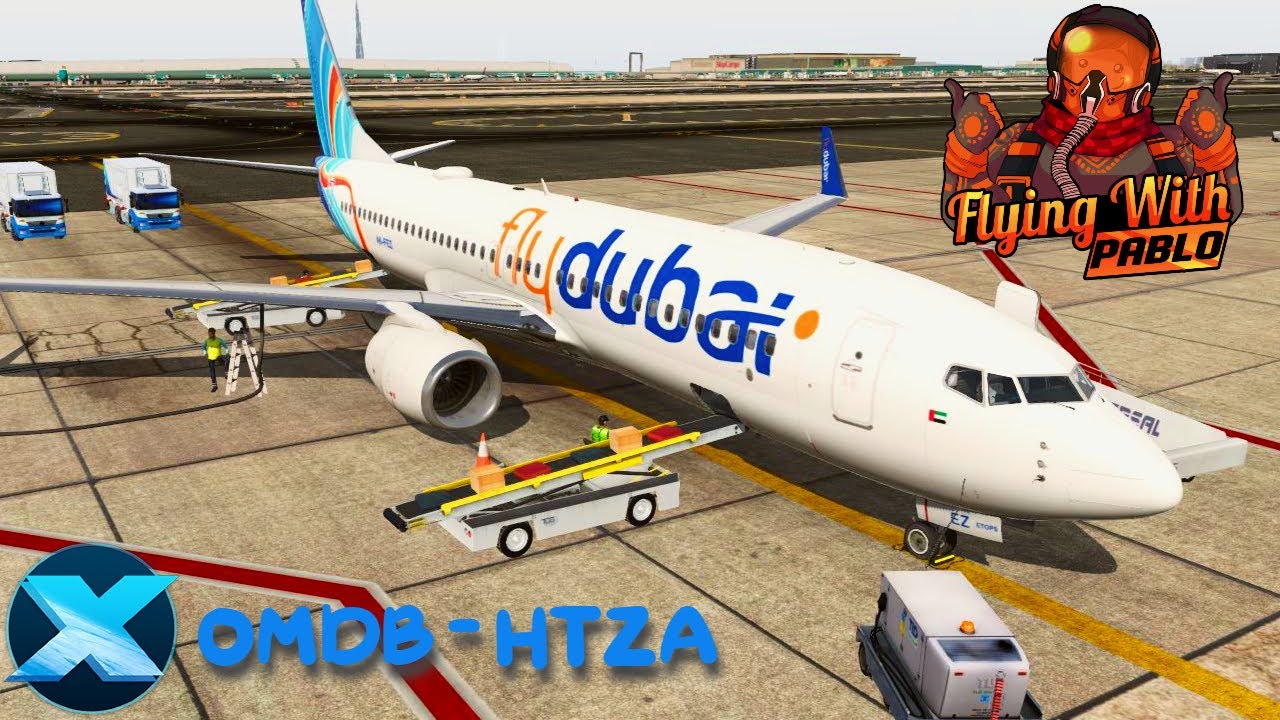 [Xplane 11] Exciting flight from Dubai to Zanzibar | B737-800NG | (OMDB-HTZA) |  ZIBO mod |