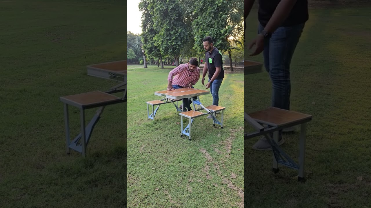 Experience portable dining at its best with the Portable Travel Picnic Table & Chairs#PakWheels