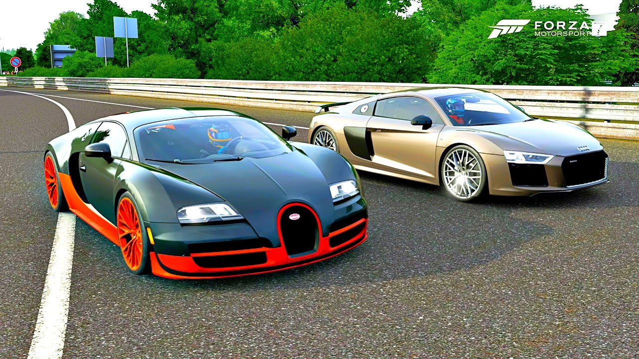 Bugatti Veyron Super Sport vs Audi R8 '16 (940 hp) | Forza 7 Drag Race