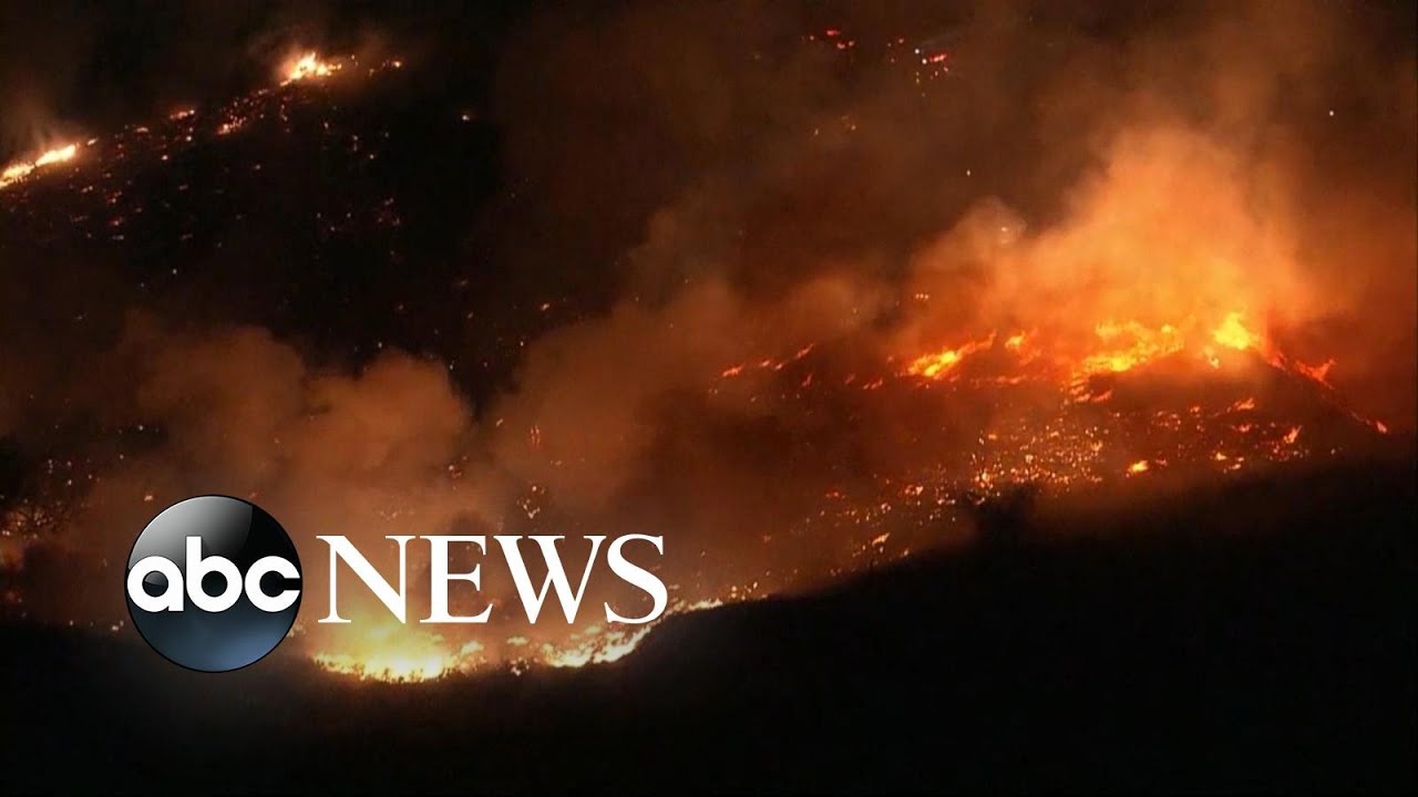 Santa Ana winds spark new California wildfires l ABC News