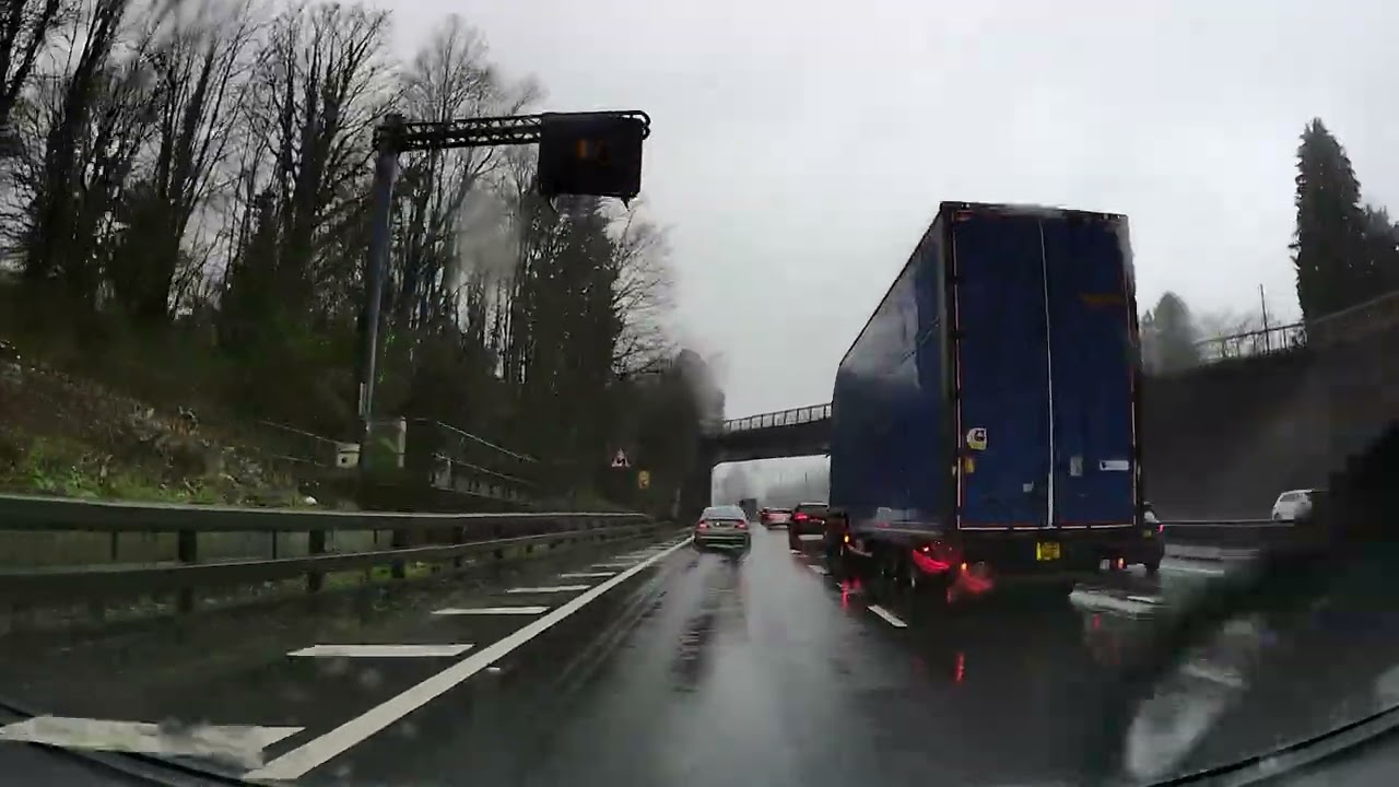 Rain‑Soaked Dash Cam Drive from Newport Retail Park to the M4