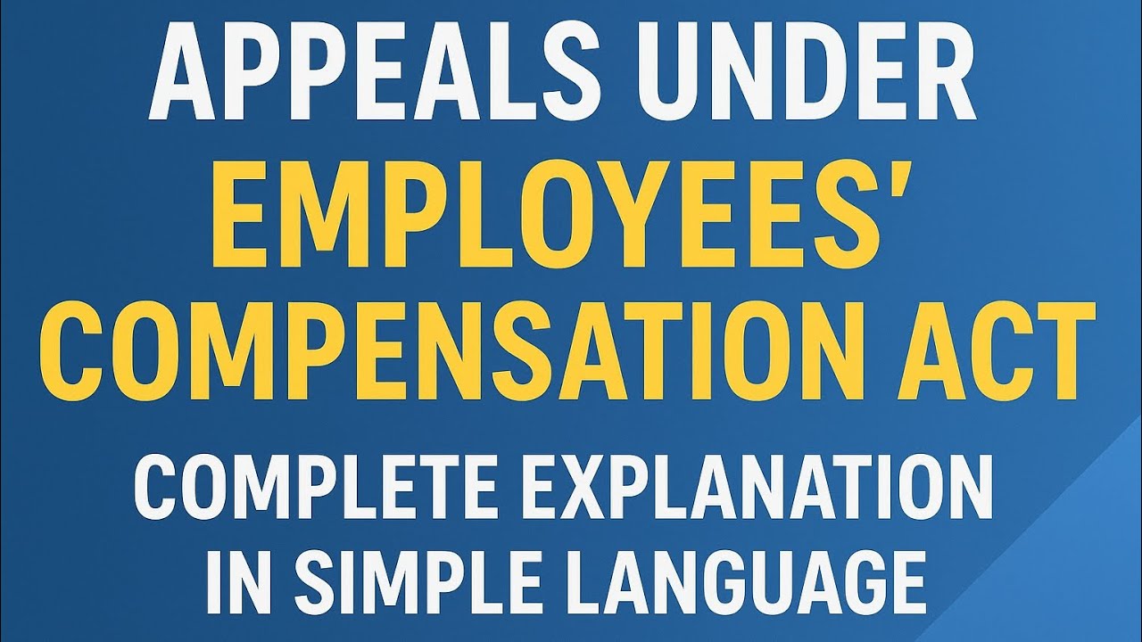 " Employees Compensation Act Appeals Process l Law Students Must Watch " 