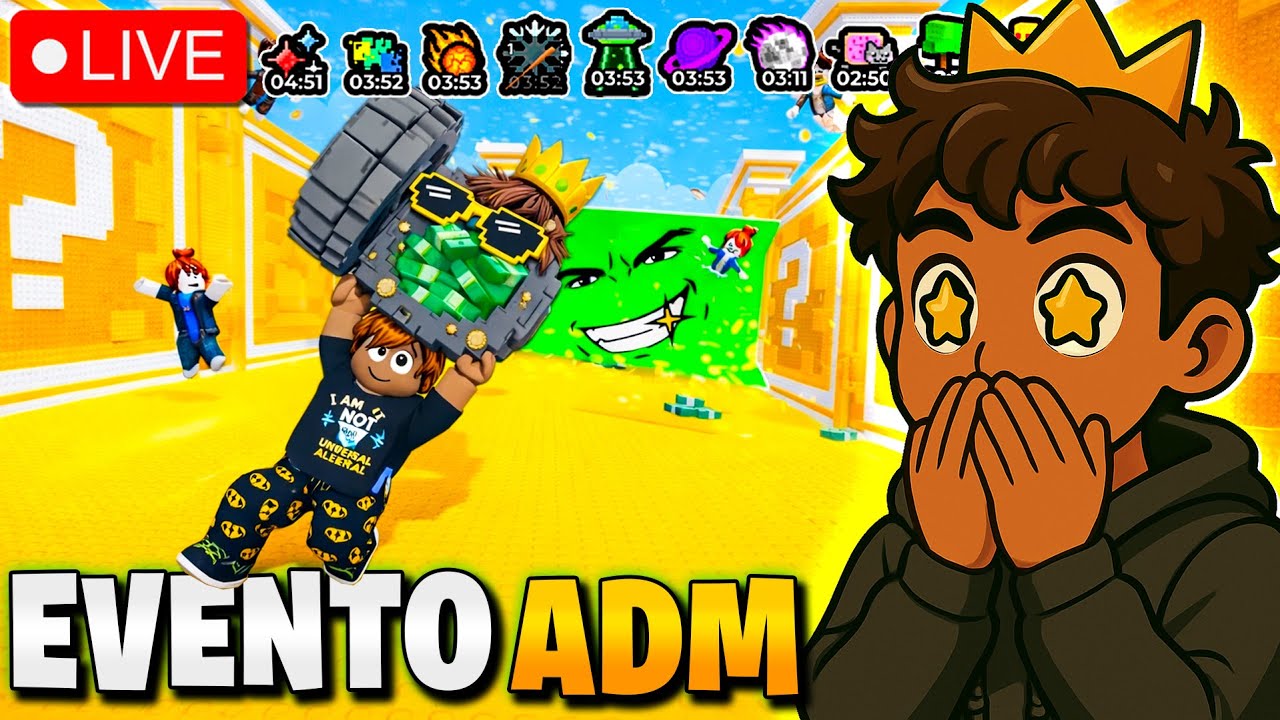 EVENTO SECRETO FUJA do TSUNAMI para BRAINROTS | ADMIN ABUSE ROBLOX 🔴 TEUX LIVE AO VIVO