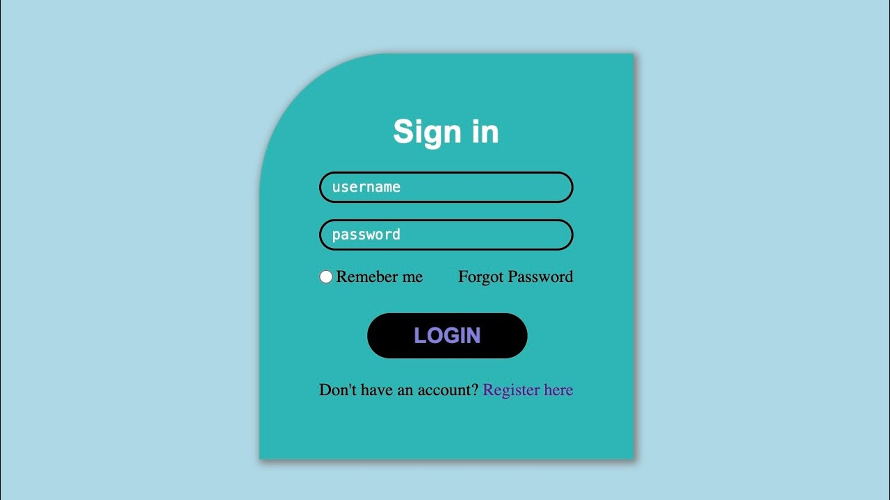How to build a sleek login page from scratch using HTML and CSS