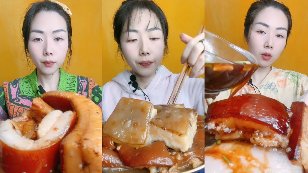 Eating Challenge: Eating pork braised pork belly beef 🍖🍖🍖#mukbang #belly #pork #delicious 