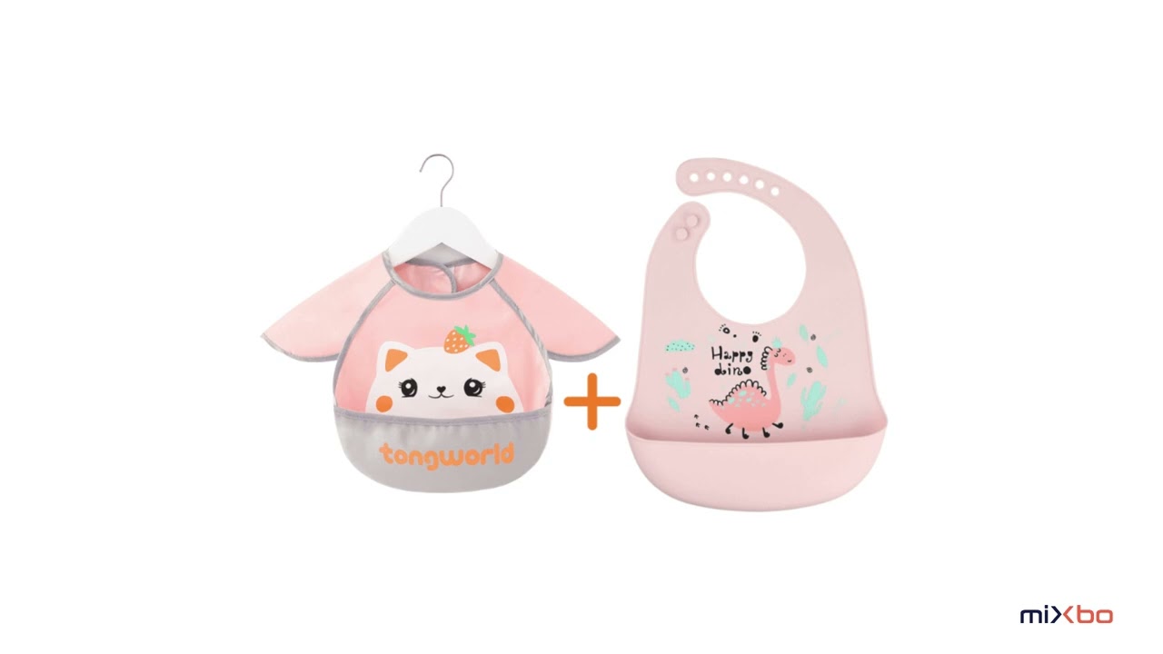 Set 2 Bavete Practice pentru Copii 🍽️👶 | Protecție și confort la fiecare masă
