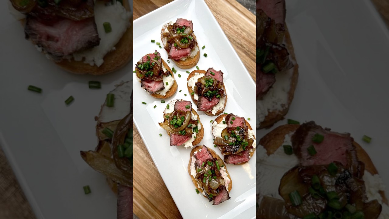 No leftovers appetizer #steak #recipe #crostini #appetizer #holidayrecipes #cookingchannel #food ￼