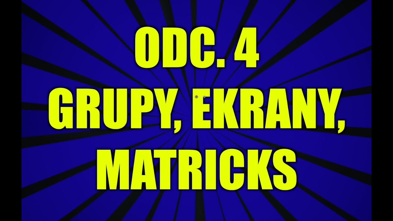 GrandMA2 po Polsku - 4. Tworzymy grupy i ekrany, używamy MAtricks