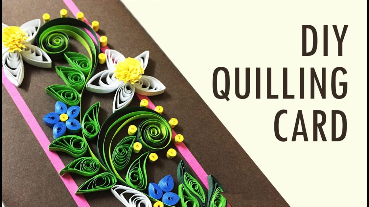 DIY Paper Quilling Card | Paper Quilling flower | Handmade Paper Quilling Flower Card