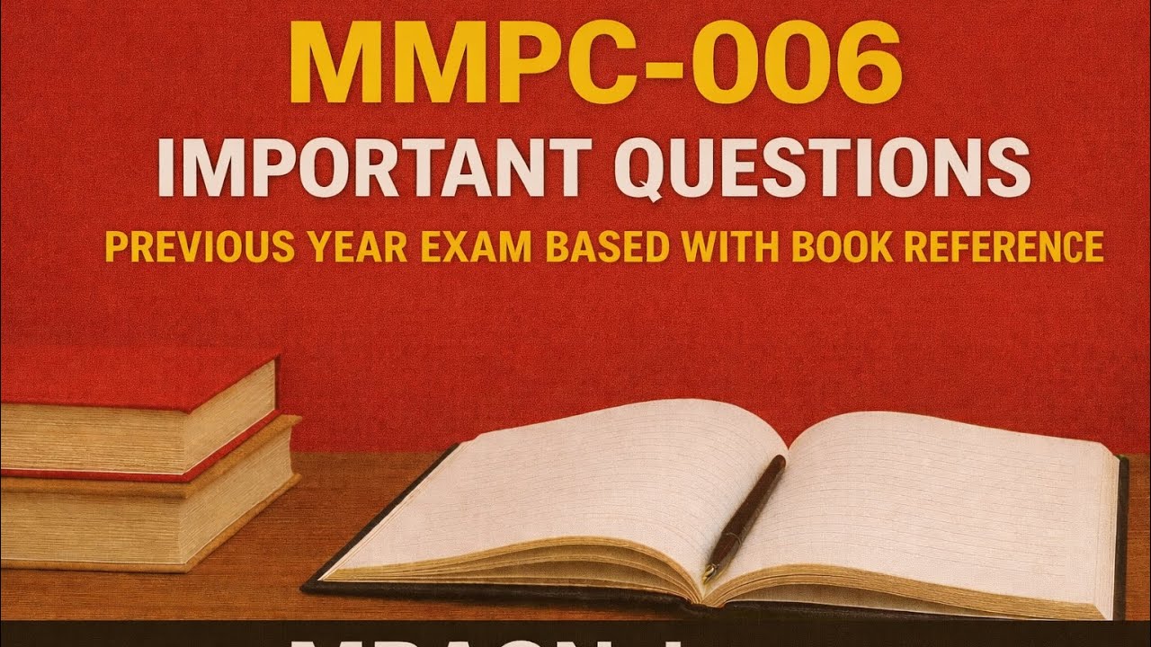 MMPC 06 🔥 Important Question 