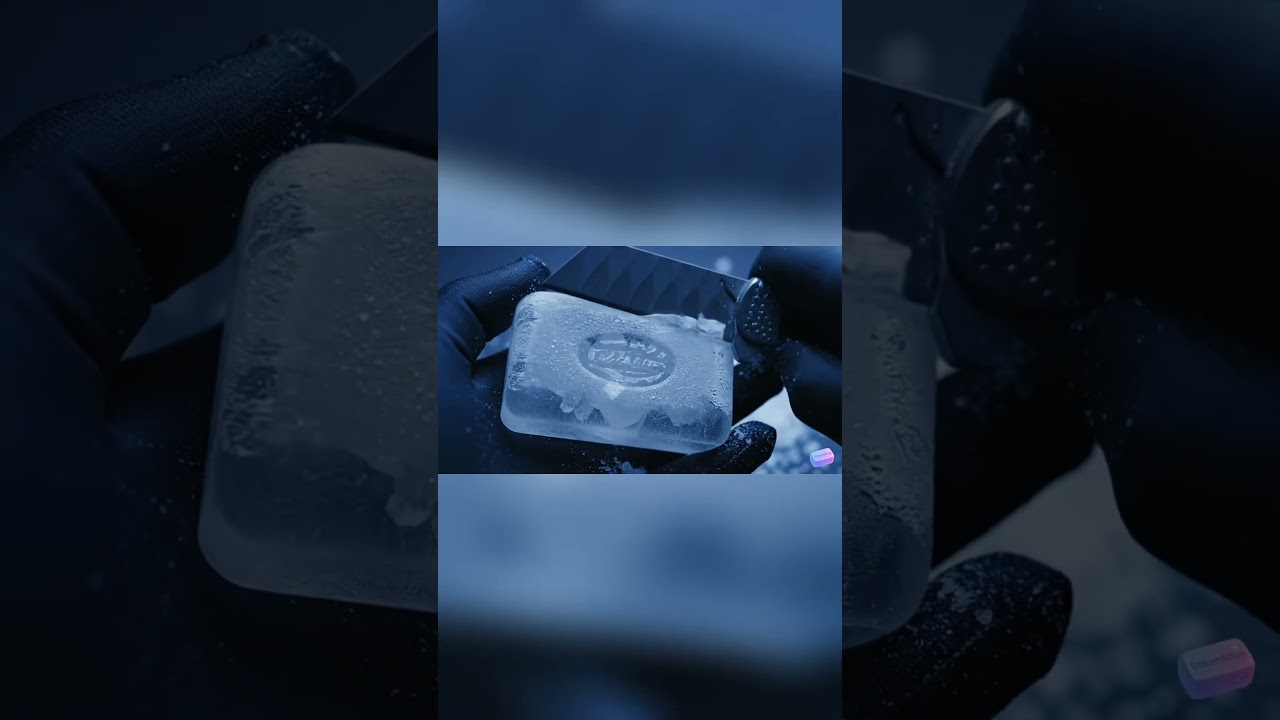Frozen ASMR: Slicing a Cryo Ice Soap Bar | No Music