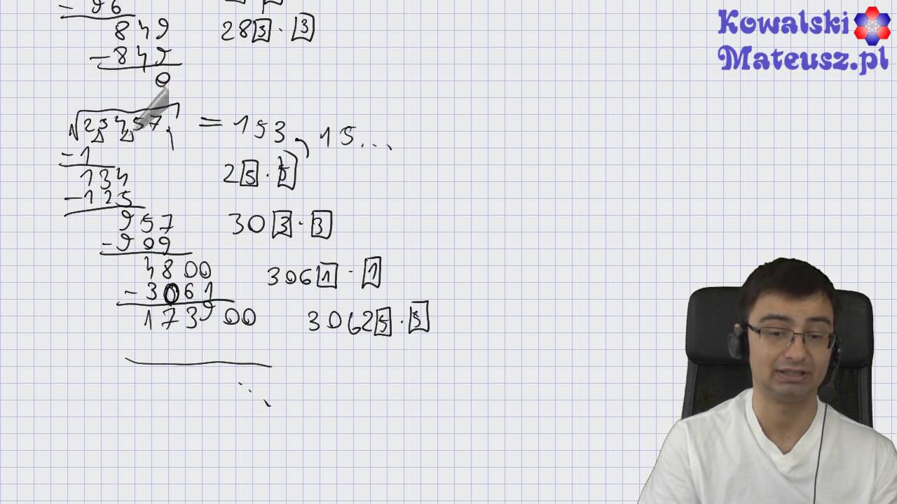 Matematyka Pierwiastkowanie Pisemnne Wraz z Uzasadnieniem