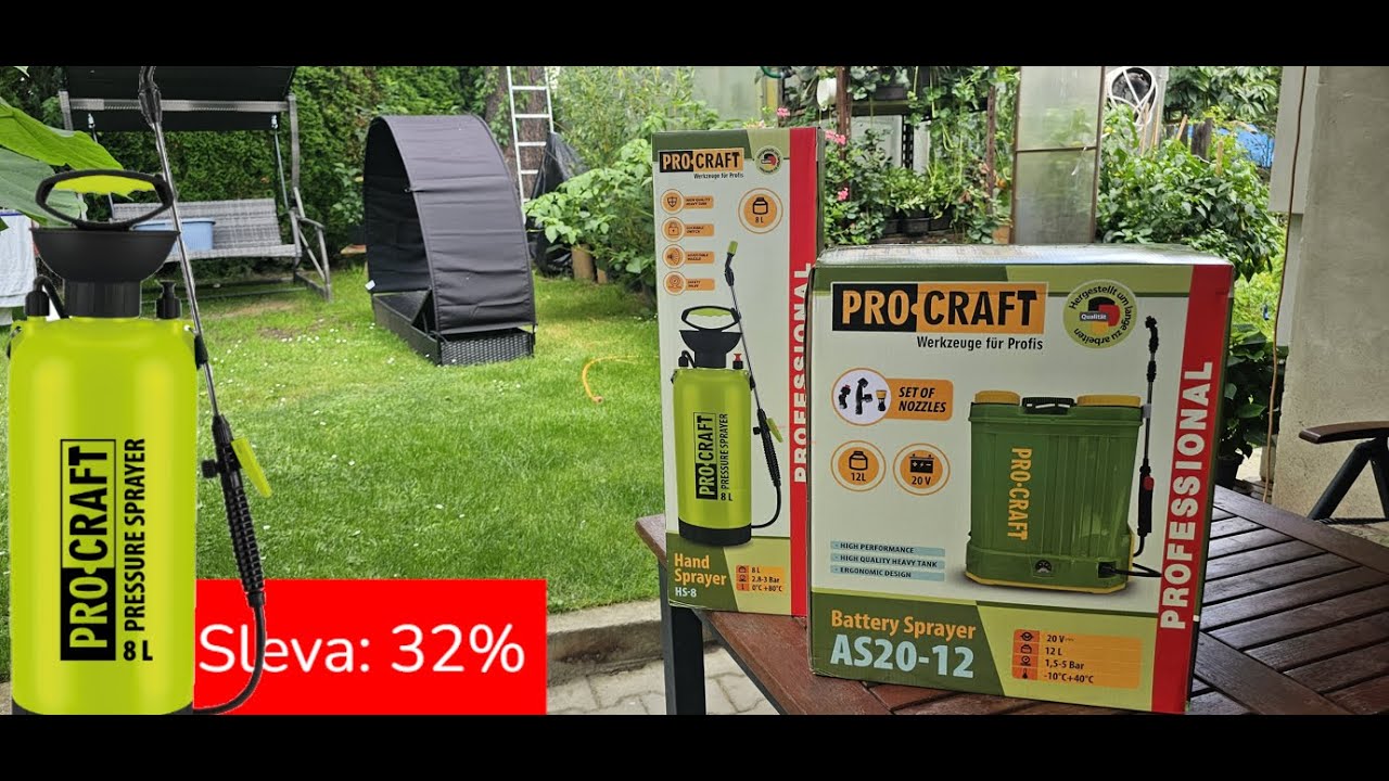 Postřikovač ruční, aku, Procraft AS20 12, Procraft HS 8 🛠️ :  Musíte vidět! 🤩 #Procraft