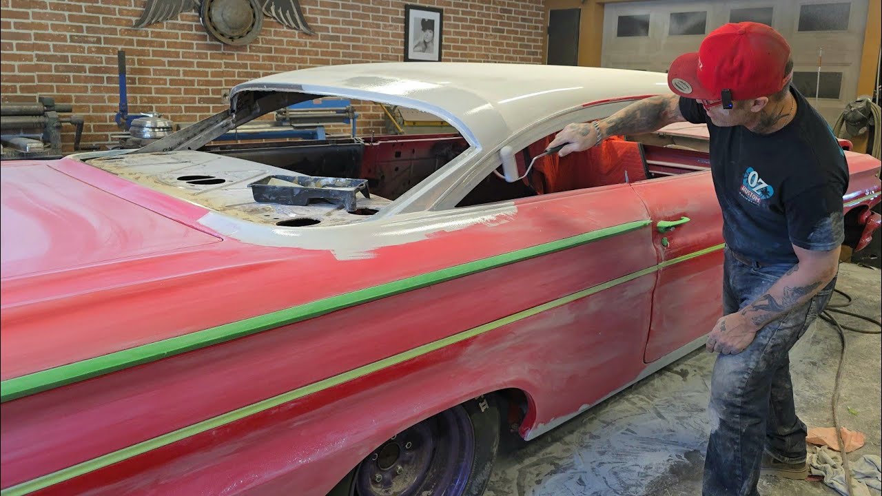 Priming the car with a roller instead of a paint gun... so simple and easy 👏