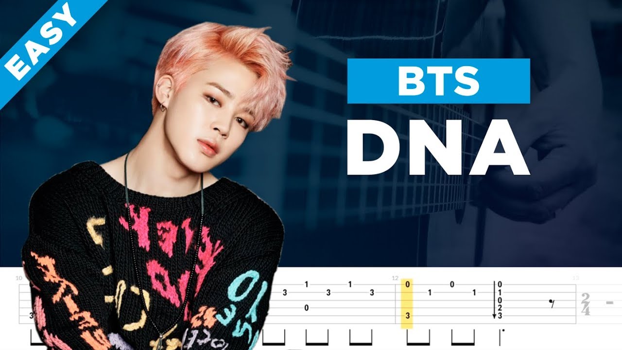 🎸 BTS DNA acoustic guitar lesson, chords and tab