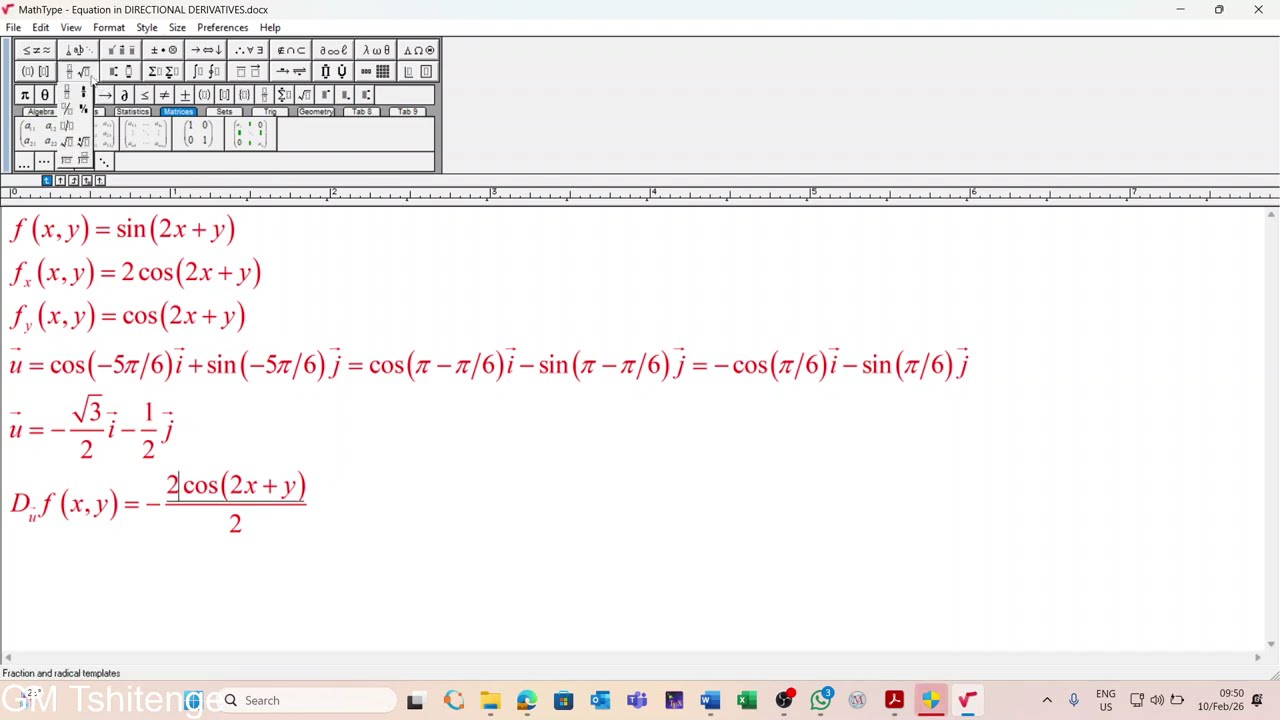 Directional Derivative Problem 1-B Vector Analysis