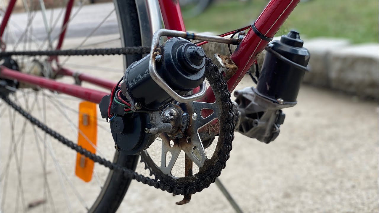 How to Build an Electric Bicycle ( 2X CAR MOTOR)