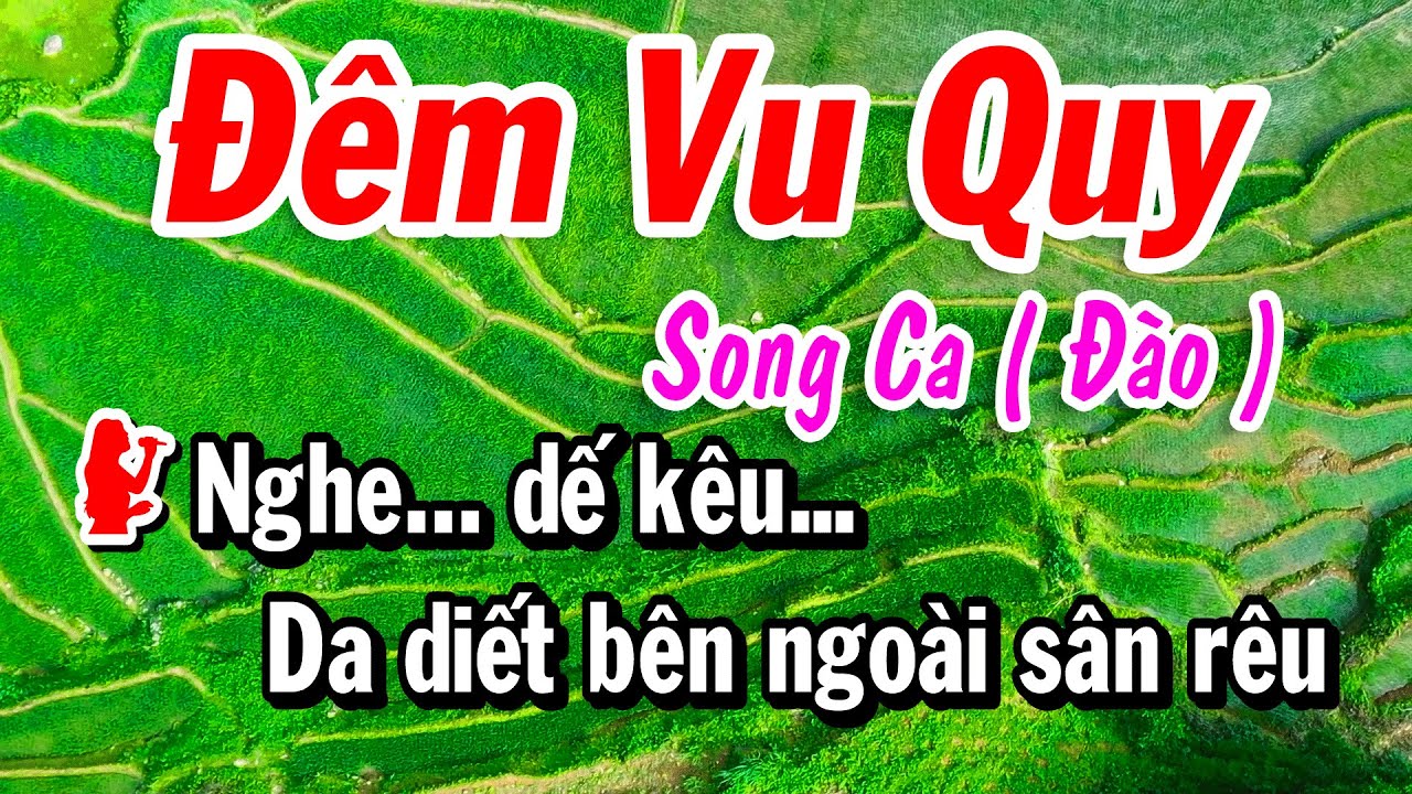 ĐÊM VU QUY Karaoke Tân Cổ Song Ca ( Dây Đào ) Karaoke Huỳnh Lê