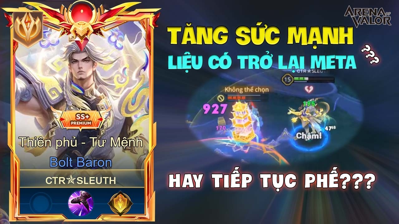 TRƯỚC THỀM TĂNG SỨC MẠNH - Bolt Baron vs Qi trên lane top và sự trở lại Meta | Liên Quân Mobile