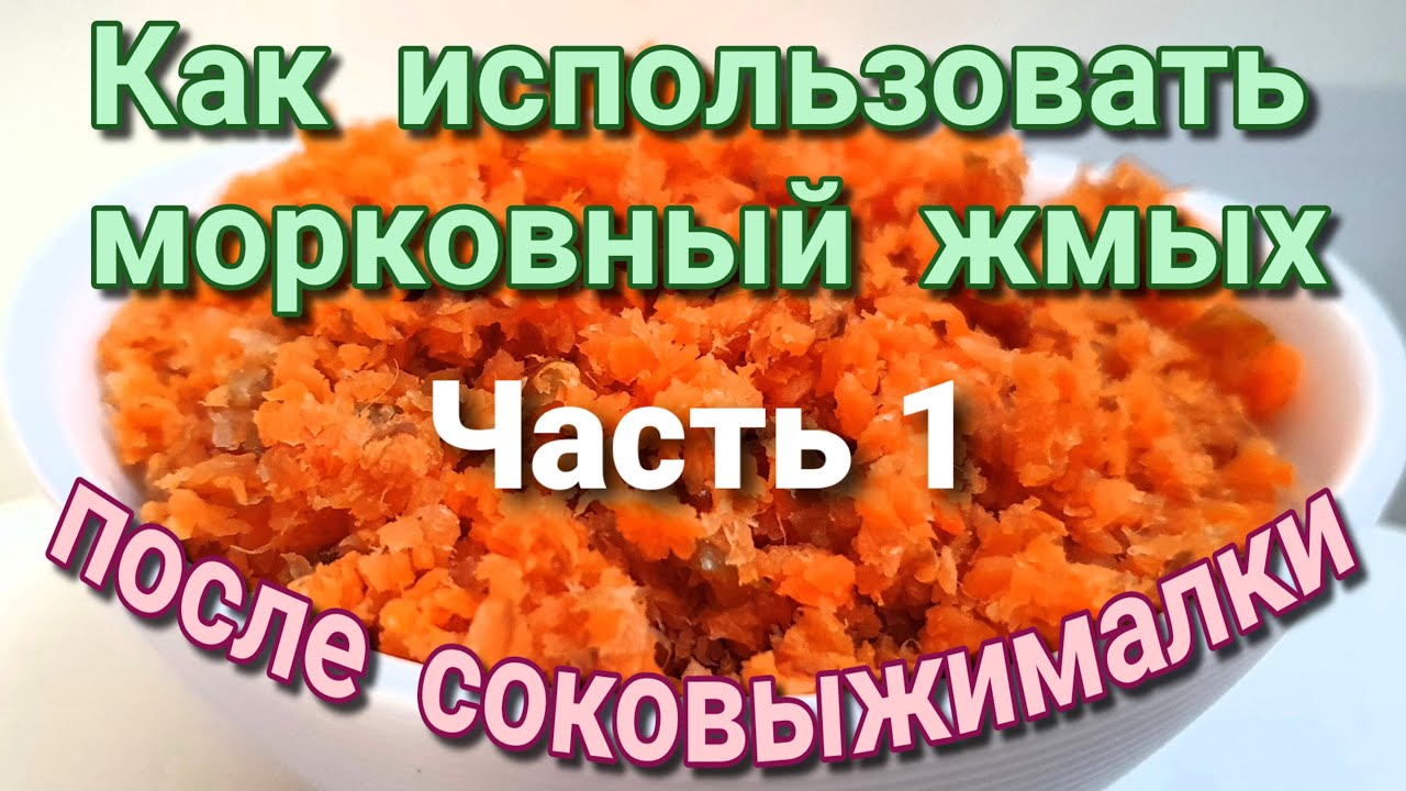 Что приготовить из морковного жмыха после соковыжималки? Идеи блюд со жмыхом Часть 1.