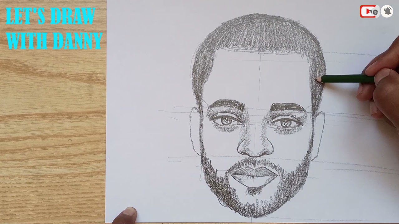 how to fraw face , how to draw black African-American  , black male drawing , draw dark man