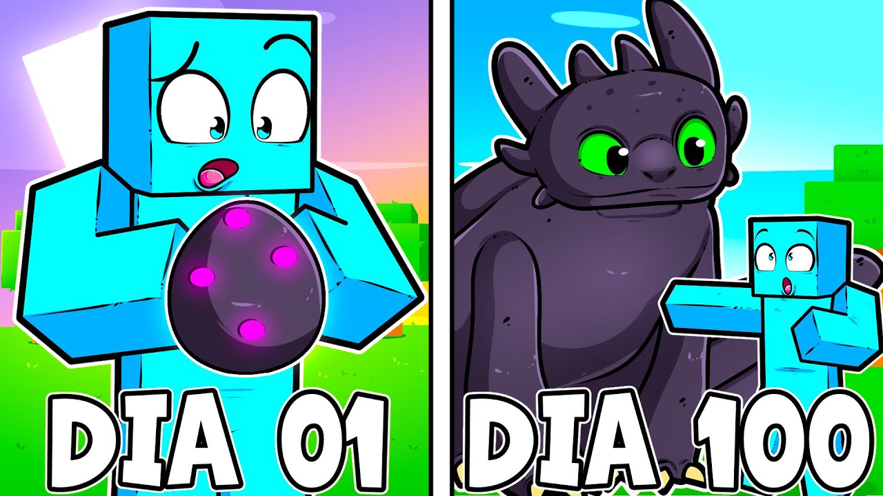 100 Dias de Treinando Dragões no Minecraft!