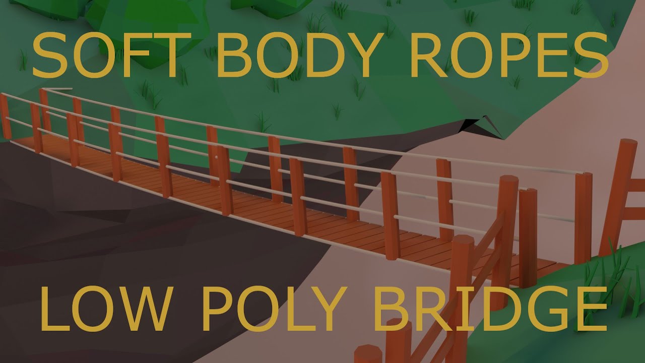 Blender 2.92 - Bouncing Suspension Bridge - Soft Body Animation Tutorial