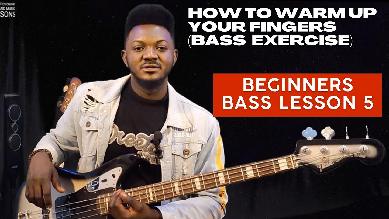 BL 5: How To Warm Up Your Fingers (Bass Exercise) | Beginners Bass Guitar lesson | Bassmatics