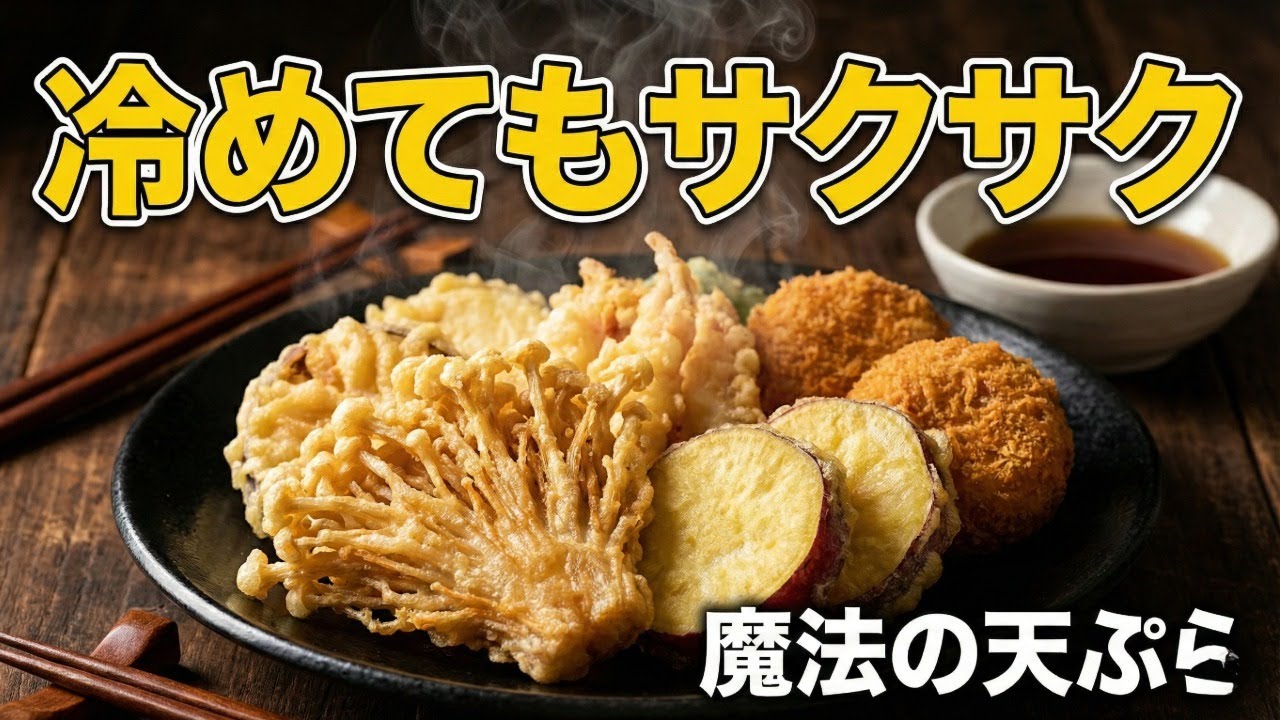 【天ぷら粉はいらない】豆腐で揚げる簡単天ぷら｜節約・ヘルシーで大満足