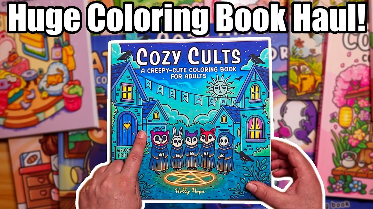 HUGE Cozy Adult Coloring Book Haul & Flipthrough!