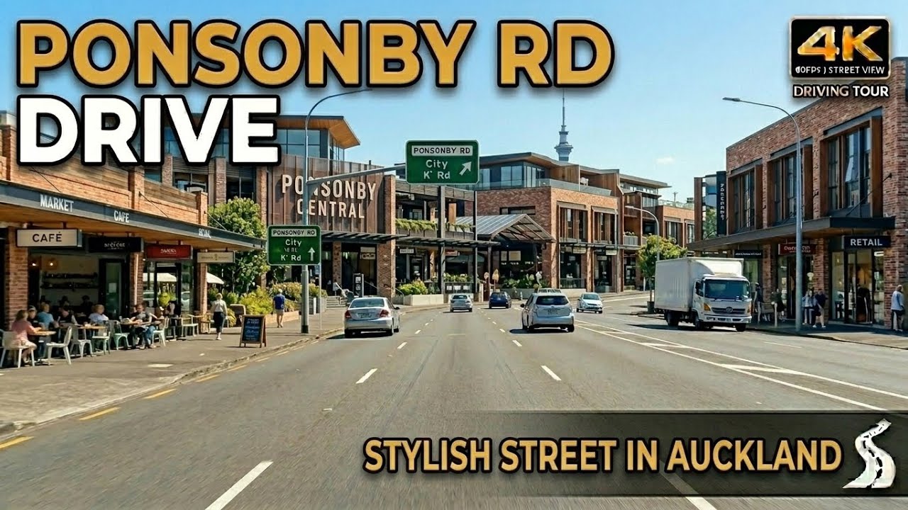 Ponsonby Drive | Auckland, New Zealand 🇳🇿 | 4K Driving Tour