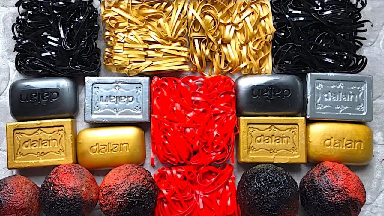 Cutting soap cubes. Satisfying ASMR video.