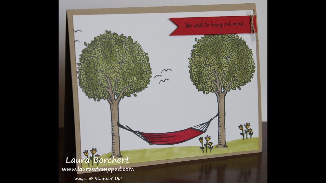 Perfect Spacing for the Trees & Hammock using the Stamparatus - Laura's Stamp Pad