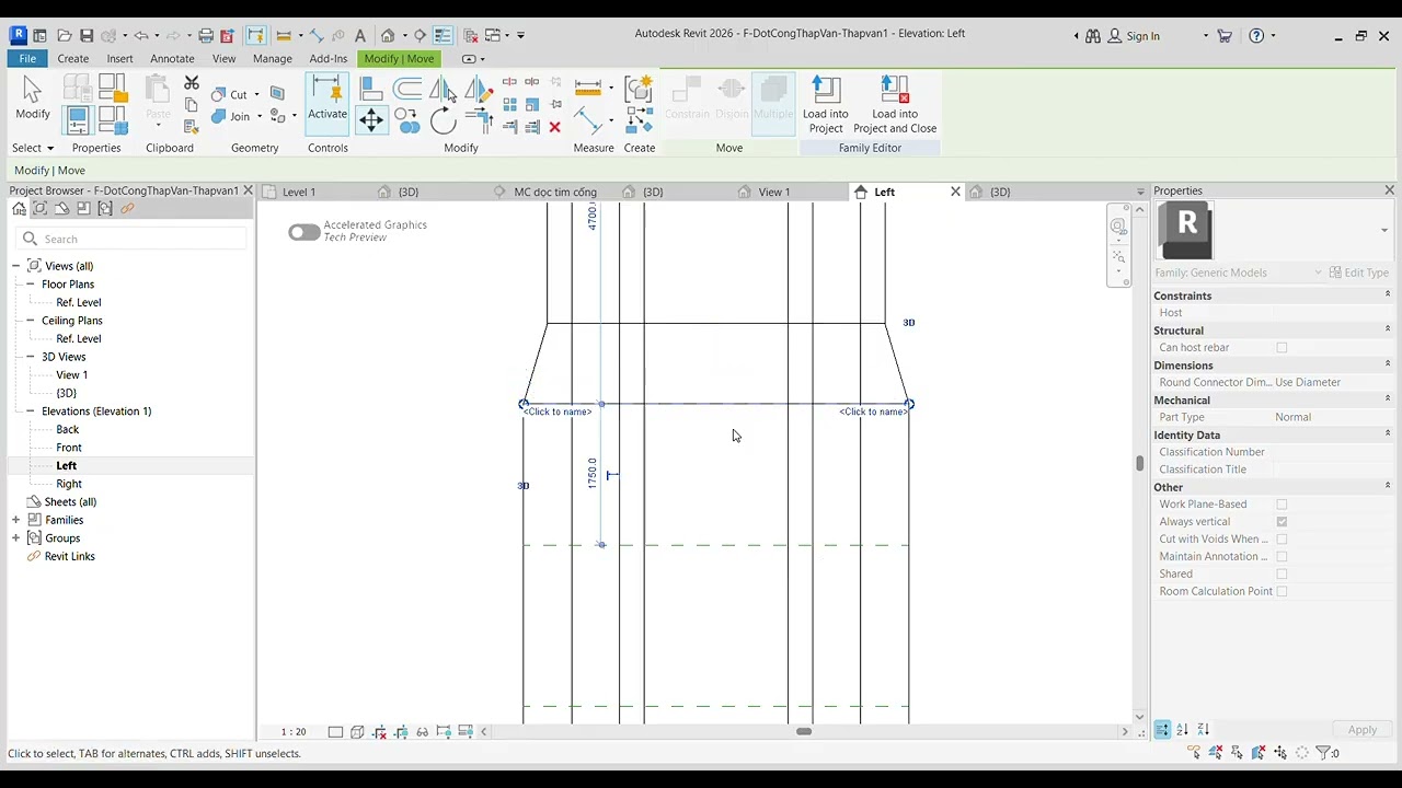 HD sử dụng Revit Đồ án CNXD CT bê tông cống ngầm Tiết 01