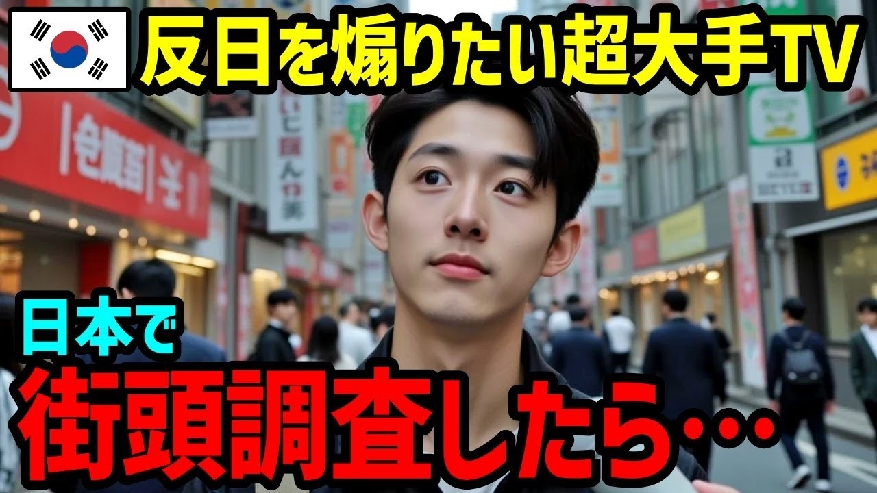 【海外の反応】「韓国は現実が全く見えていない!!」視聴率UPのため日本で街頭調査した韓国No 1TV番組がたった5秒で強制終了した衝撃の理由とは？【関連動画1本】