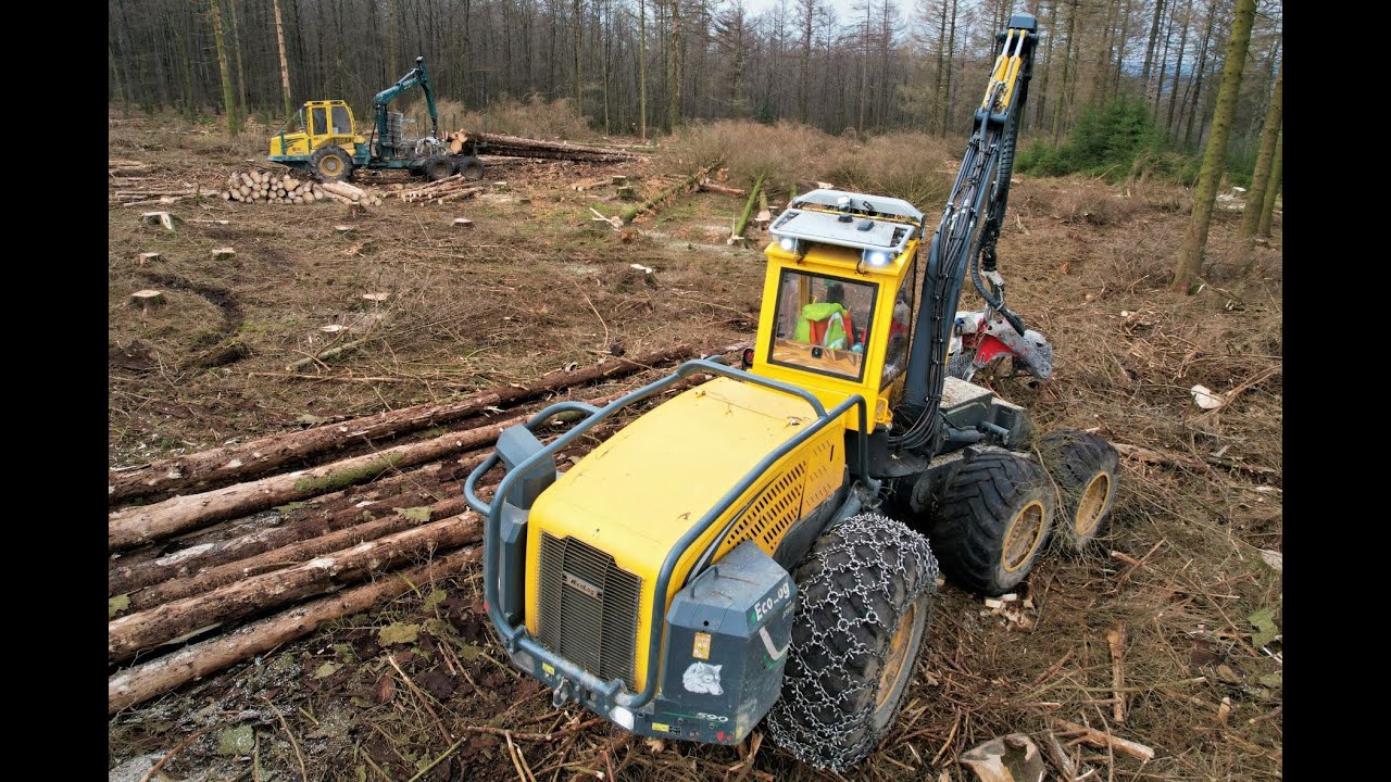 🌲WFW Ecolog 590F & HSM 208F • Harvester & Forwarder • Forstbetrieb Weuste • DroneView • #2🌲