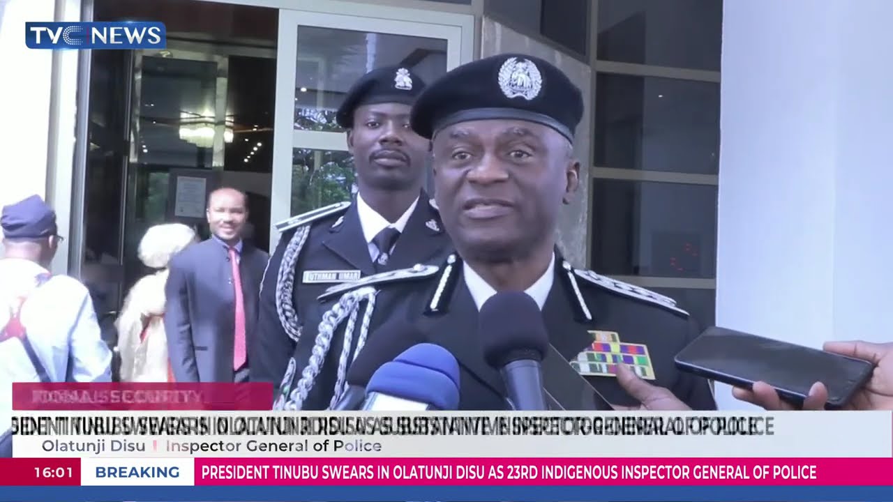 Pres. Tinubu Swears In Olatunji Disu As Substantive IGP