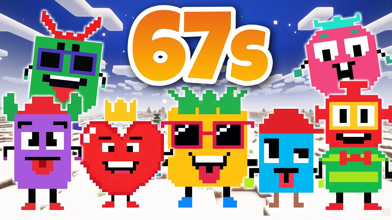Песня про счет по 67 с Numberblocks Minecraft | GumaGoo