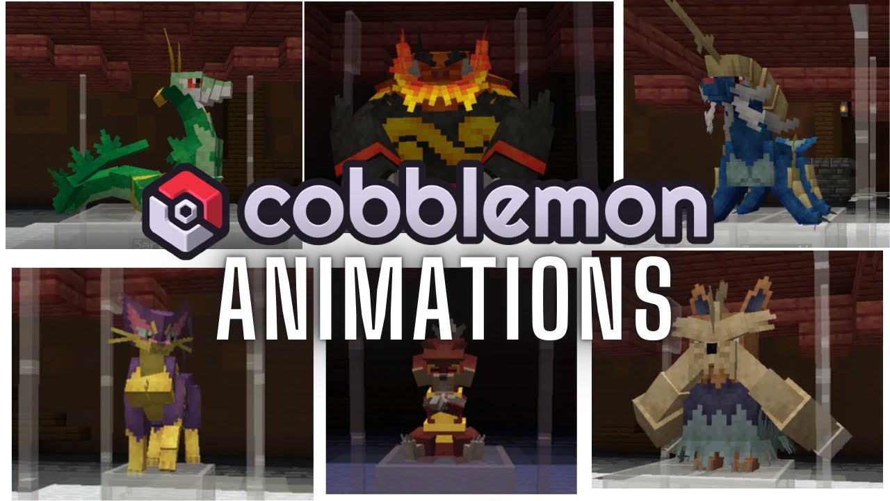 COBBLEMON : POKEMON ANIMATIONS (PART - 23) #Minecraft #Pokemon #animation #gaming #cobblemon |