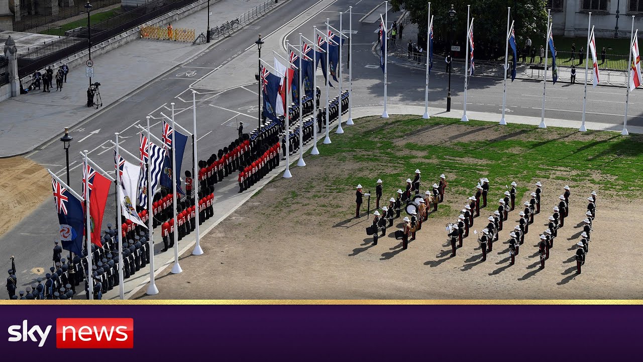 Parliament Square on day of Queen's funeral