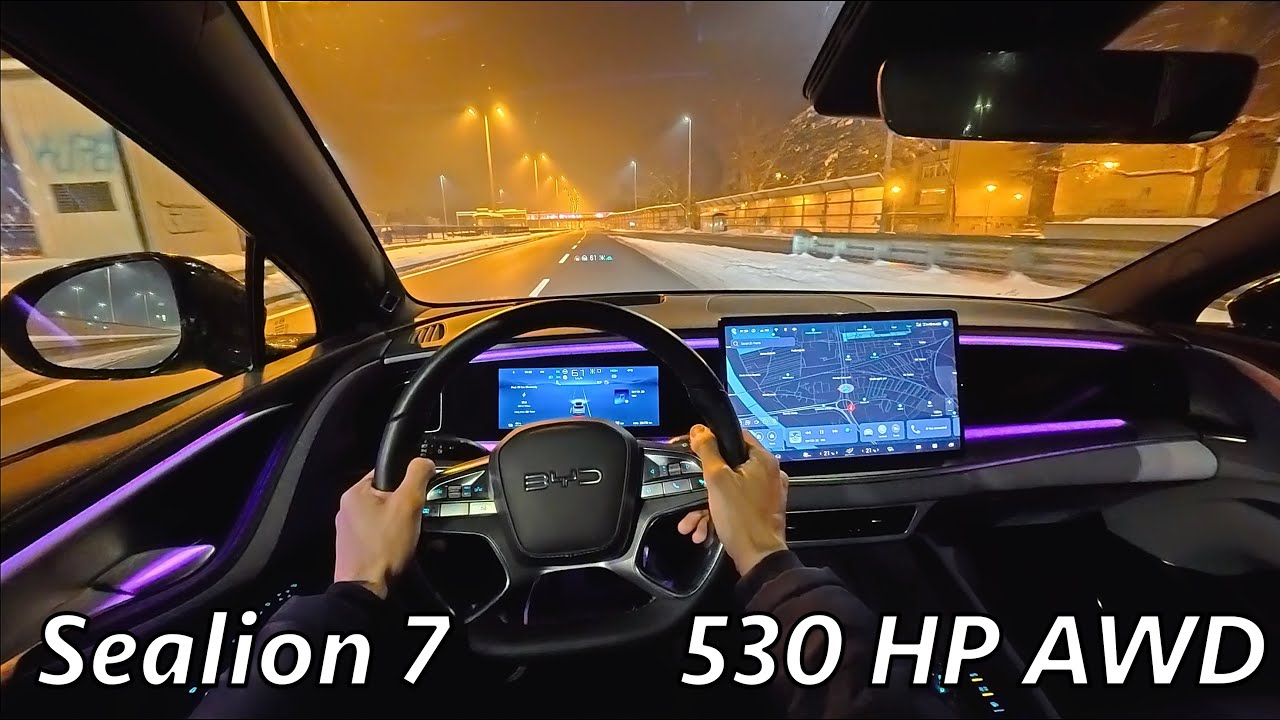 BYD Sealion 7 2025 Night POV Driving Review (530 HP AWD), 0 - 100 km/h