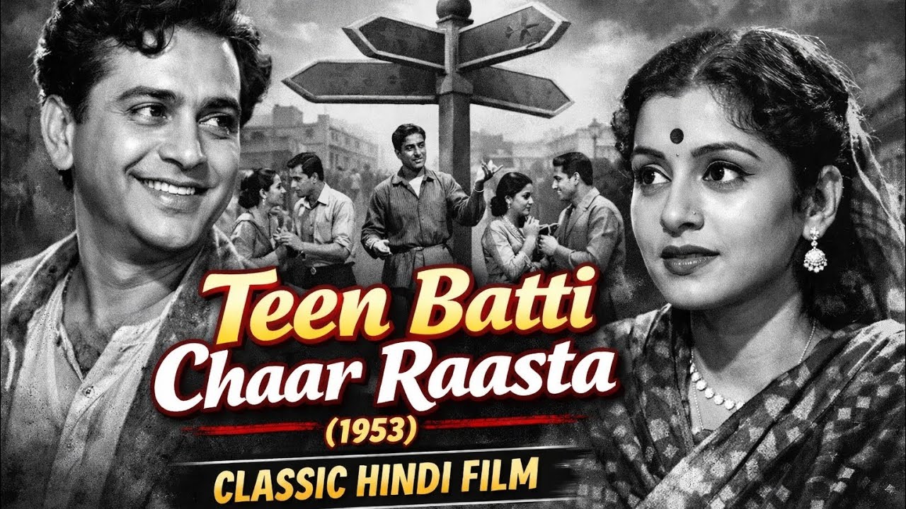 Teen Batti Chaar Raasta (1953) | Classic Hindi Social Drama