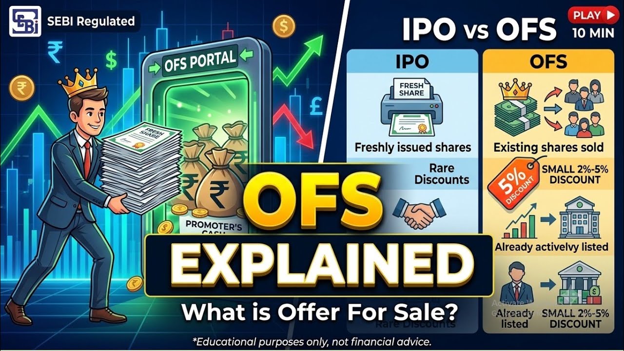 OFS Explained for Beginners | Offer for Sale vs IPO, Floor Price & How to Apply 