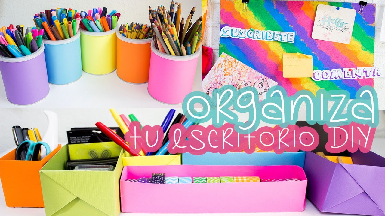 ORGANIZA Y DECORA TU ESCRITORIO CON 3 IDEAS DIY// BigCrafts