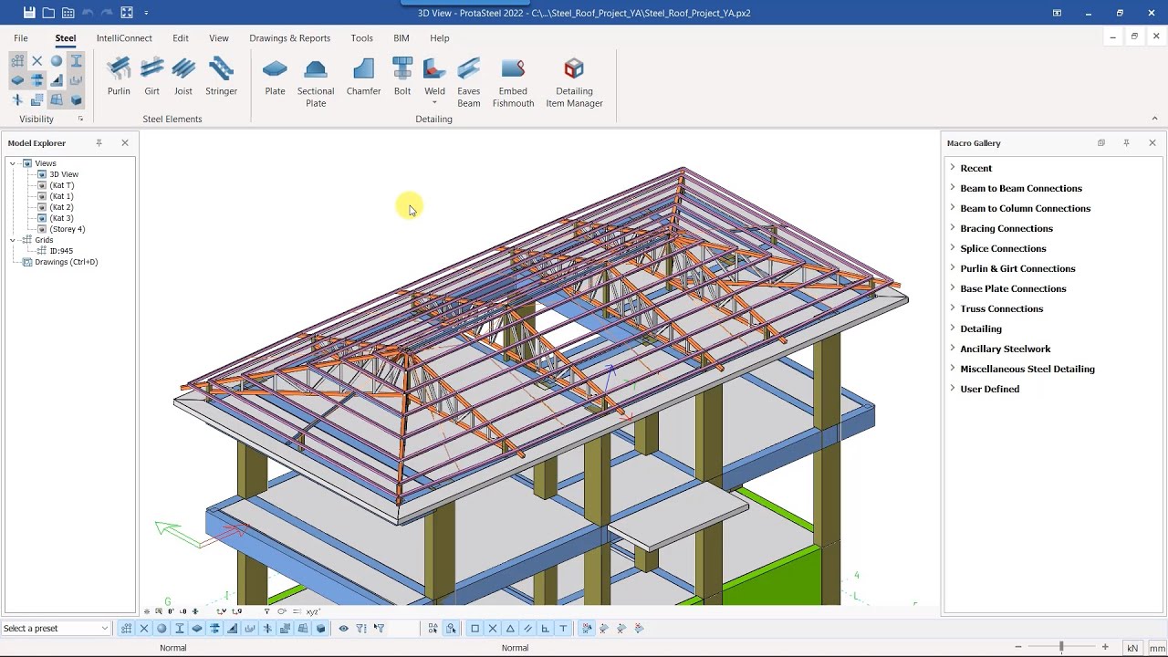 8 - ProtaStructure ile Çelik Çatı Tasarımı