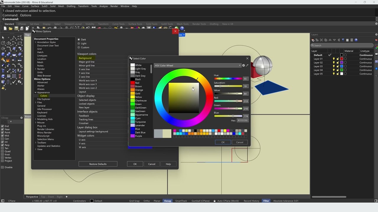 RH 01-3:  Custom Options & Display Modes