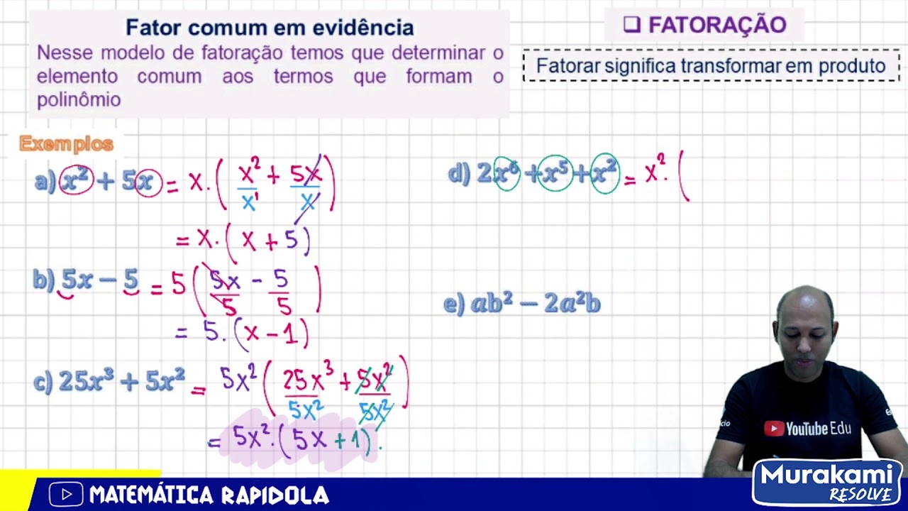 Fatoração: Fator Comum em Evidência