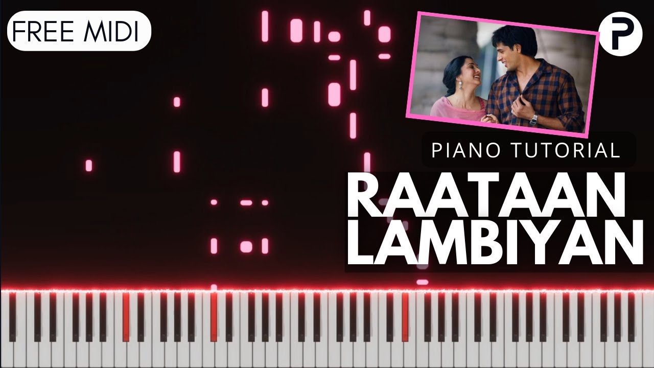 Raataan Lambiyan Piano Tutorial Instrumental Cover | Jubin Nautiyal | Asees Kaur | Shershaah